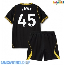 Camisa de time de futebol Chelsea Romeo Lavia #45 Replicas 2º Equipamento Infantil 2026-27 Manga Curta (+ Calças curtas)